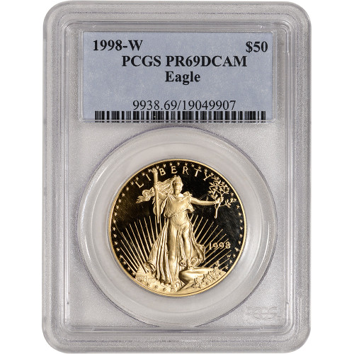 1998-W American Gold Eagle Proof 1 oz $50 - PCGS PR69 DCAM [98-W-AGE-50-P-PR69-OSL]