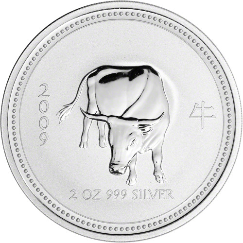 2009 Australia Silver Lunar Series I Year of the Ox 2 oz $2 - BU [09-OX-S2-BU]