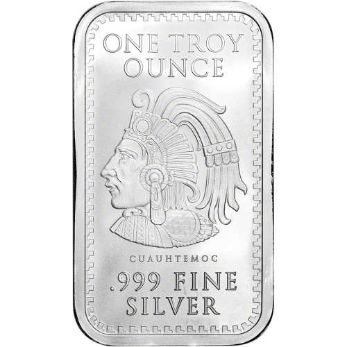 1 oz. Golden State Mint Silver Bar Aztec Calendar .999 Fine [SILVER-Bar-1oz-GSM-AZTEC]