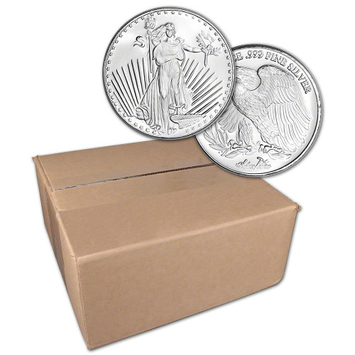 500-pc. 1 oz. Silvertowne Silver Round Saint-Gaudens Design .999 (1 Box of 500) [SILVER-Rnd-1oz-ST-STG(500)]