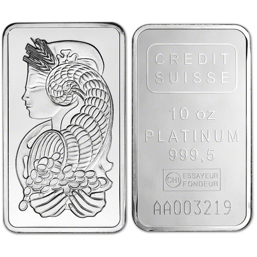 10 oz. Platinum Bar - Random Brand - Secondary Market - 999.5 Fine [PT-Bar-10oz-RANDOM]