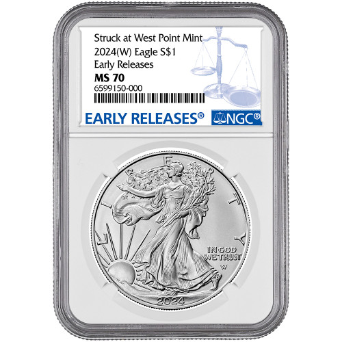 2024 (W) American Silver Eagle - NGC MS70 Early Releases [24-(W)-ASE-N-MS70-ER-NSL]