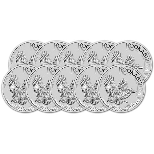 2024 P Australia Silver Kookaburra 1 oz $1 - BU - Ten 10 Coins [24-P-KOOK-S1-BU(10)]