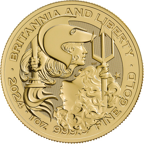 2024 Great Britain Gold Britannia and Liberty £100 1 oz - BU [24-UK-BRITLIB-G100-BU]