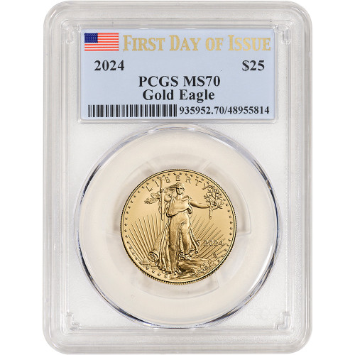 2024 American Gold Eagle 1/2 oz $25 - PCGS MS70 First Day Issue [24-AGE-25-P-MS70-FDI]