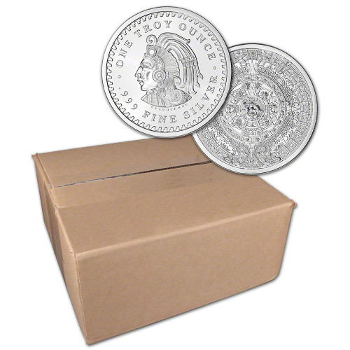 1 oz Golden State Mint Silver Round Aztec Calendar 999 Fine Sealed Box of 500 [SILVER-Rnd-1oz-GSM-AZTEC(500)]