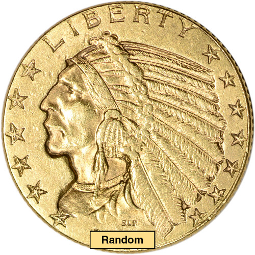 US Gold $5 Indian Head Half Eagle - Jewelry Grade - Random Date [X-USG-IND-5-JLY]