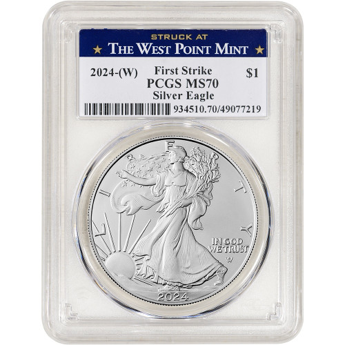 2024 (W) American Silver Eagle - PCGS MS70 First Strike West Point Label [24-(W)-ASE-P-MS70-FS-WP]