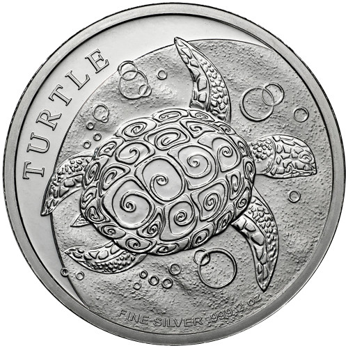 2024 Niue Silver Hawksbill Turtle 2 oz $5 - BU  [24-NU-TURTLE-2oz-BU]