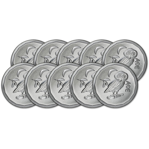 2024 St Helena Silver Athena Owl 1 oz £1 - BU - Ten 10 Coins  [24-SH-OWL-S1-BU(10)]