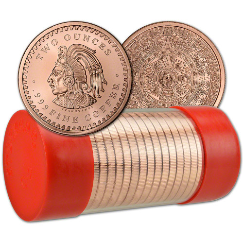 2 oz Golden State Mint Copper Round Buffalo .999 Fine Tube of 25