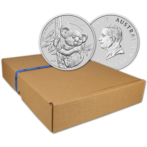 2024 P Australia Silver Koala 1 oz $1 - BU - 1 Box - Sealed 100 Coin Box [24-P-KOALA-S1-BU(100)]