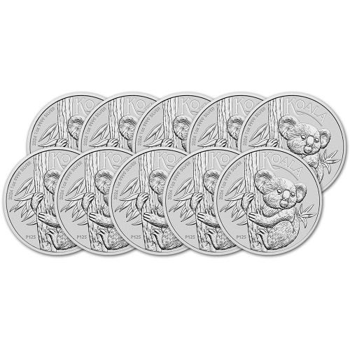 2024 P Australia Silver Koala 1 oz $1 - BU - Ten 10 Coins [24-P-KOALA-S1-BU(10)]