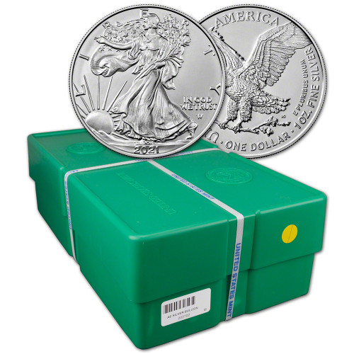 2021 American Silver Eagle Type 2 1 oz $1 - BU - Sealed 500 Coin Monster Box [21-ASE-T2-BU(500)]