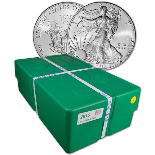 2016 American Silver Eagle (1 oz) $1 - BU - Sealed 500 Coin Monster Box [16-ASE-BU-BOX(500)]