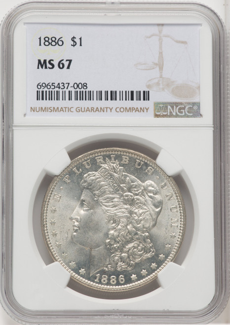 1886 US Morgan Silver Dollar $1 - NGC MS 67 [V-HA-768613009]