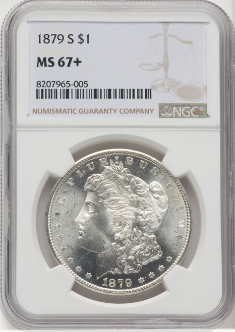 1879 S US Morgan Silver Dollar $1 - NGC MS 67+ [V-HA-768780013]