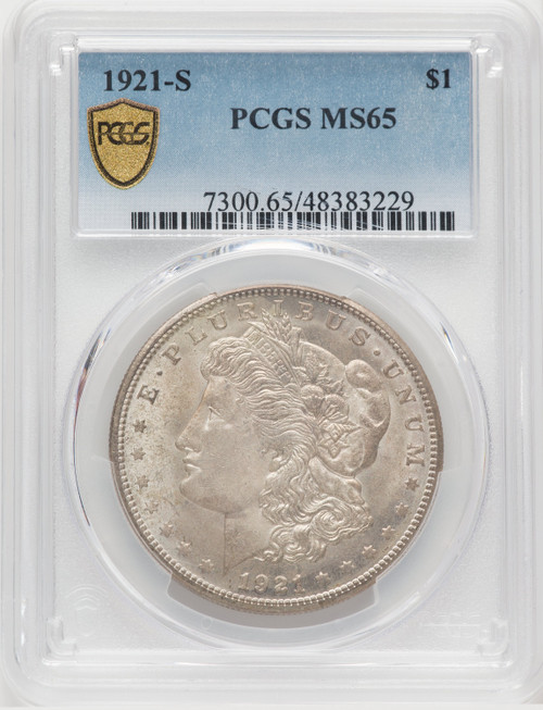 1921-S US Morgan Silver Dollar $1 - PCGS MS65 [V-HA-768671043]