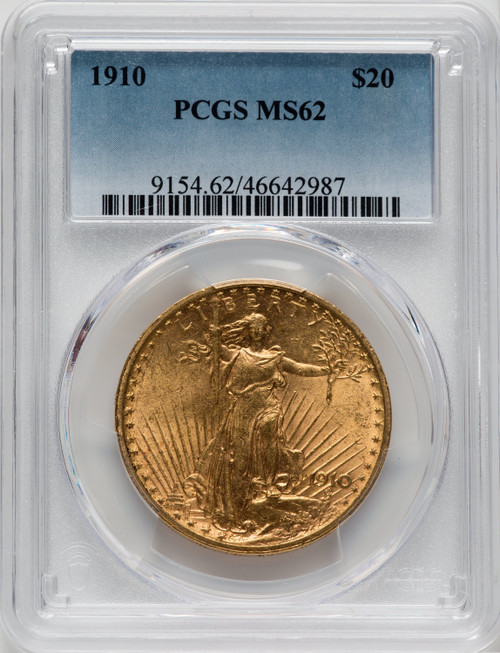 1910 US Gold $20 Saint-Gaudens Double Eagle - PCGS MS62 [V-HA-173717022]