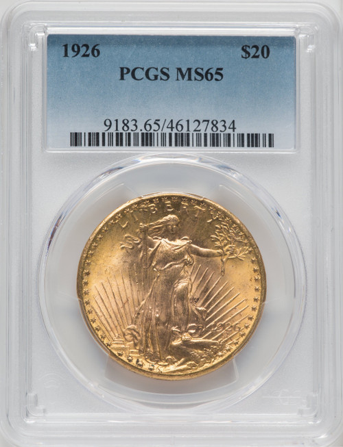 1926 US Gold $20 Saint-Gaudens Double Eagle - PCGS MS65 [V-HA-571294011]