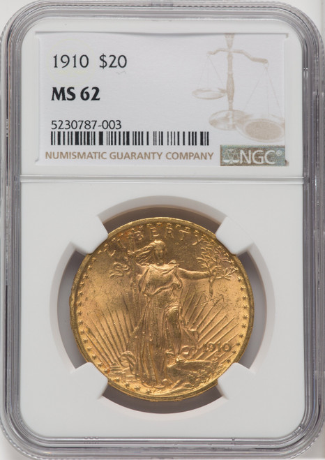 1910 US Gold $20 Saint-Gaudens Double Eagle - NGC MS 62 [V-HA-761830004]