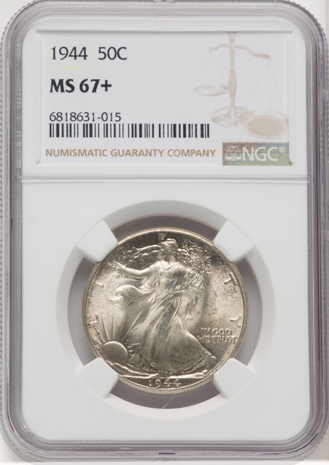 1944 US Walking Liberty Silver Half Dollar 50C - NGC MS 67+ [V-HA-768671030]