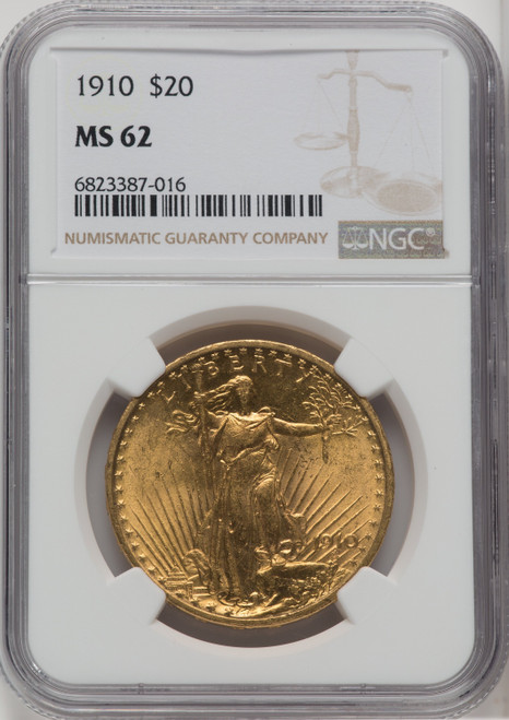 1910 US Gold $20 Saint-Gaudens Double Eagle - NGC MS 62 [V-HA-505320061]