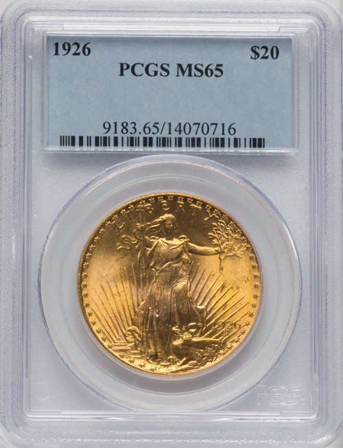 1926 US Gold $20 Saint-Gaudens Double Eagle - PCGS MS65 [V-HA-504800005]
