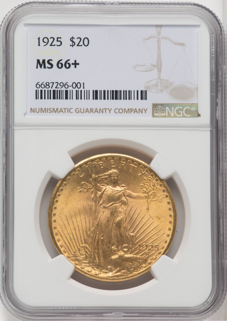 1925 US Gold $20 Saint-Gaudens Double Eagle - NGC MS 66+ [V-HA-766065006]