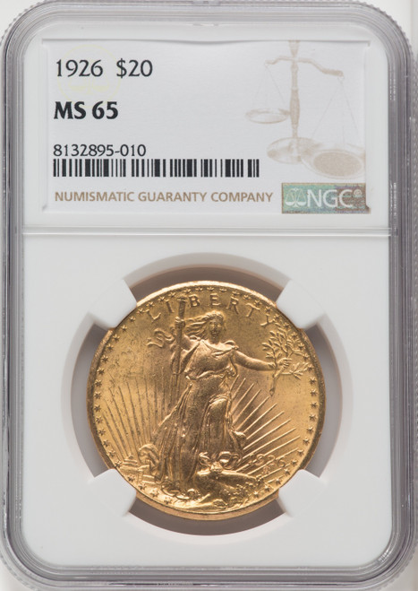 1926 US Gold $20 Saint-Gaudens Double Eagle - NGC MS 65 [V-HA-173918050]