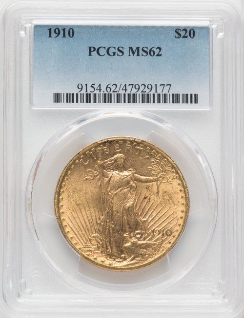 1910 US Gold $20 Saint-Gaudens Double Eagle - PCGS MS62 [V-HA-171419007]