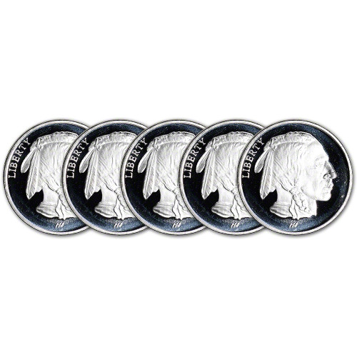 1 oz Silver Round - Asahi Refining Buffalo Design .999 Fine