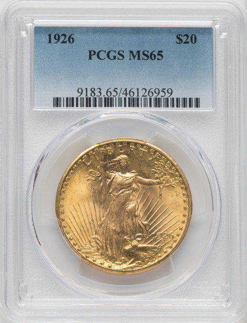 1926 US Gold $20 Saint-Gaudens Double Eagle - PCGS MS65 [V-HA-571314013]