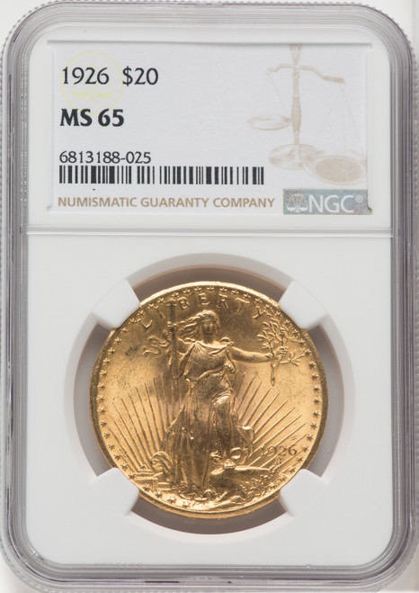 1926 US Gold $20 Saint-Gaudens Double Eagle - NGC MS 65 [V-HA-173882264]