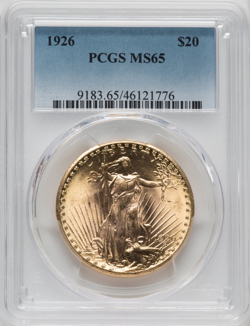 1926 US Gold $20 Saint-Gaudens Double Eagle - PCGS MS65 [V-HA-173603008]