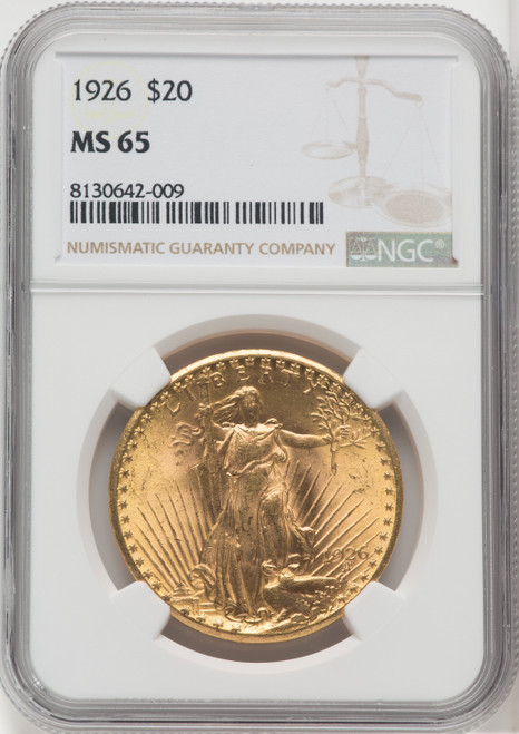 1926 US Gold $20 Saint-Gaudens Double Eagle - NGC MS 65 [V-HA-173876013]