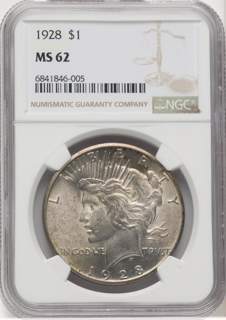 1928 US Peace Silver Dollar $1 - NGC MS 62 [V-HA-769159036]