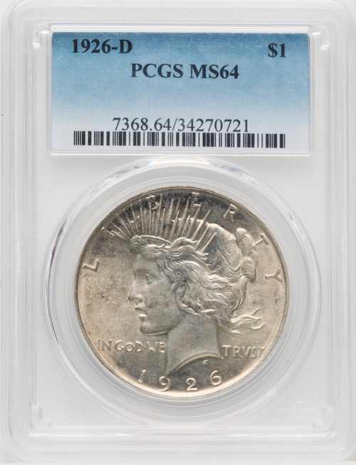 1926-D US Peace Silver Dollar $1 - PCGS MS64 [V-HA-769155011]