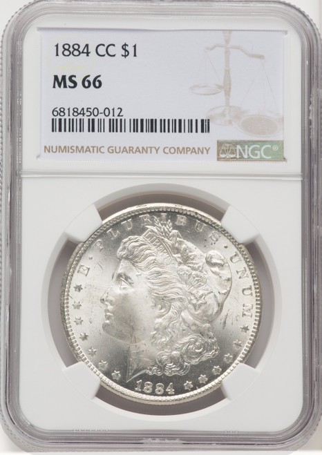 1884 CC US Morgan Silver Dollar $1 - NGC MS 66 [V-HA-768795003]