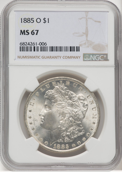 1885 O US Morgan Silver Dollar $1 - NGC MS 67 [V-HA-769303005]