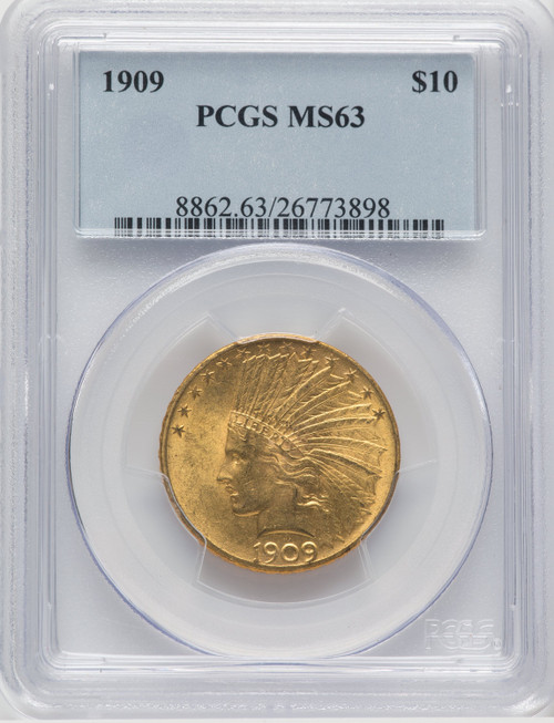 1909 US Gold $10 Indian Head Eagle - PCGS MS63 [V-HA-769135018]