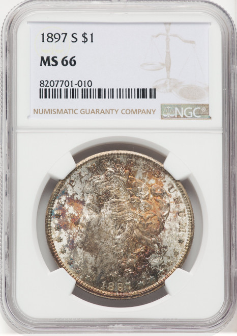 1897 S US Morgan Silver Dollar $1 - NGC MS 66 [V-HA-769155009]
