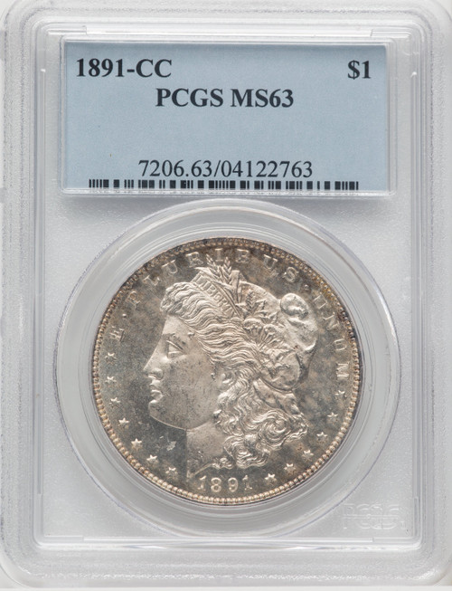 1891-CC US Morgan Silver Dollar $1 - PCGS MS63 [V-HA-769159024]