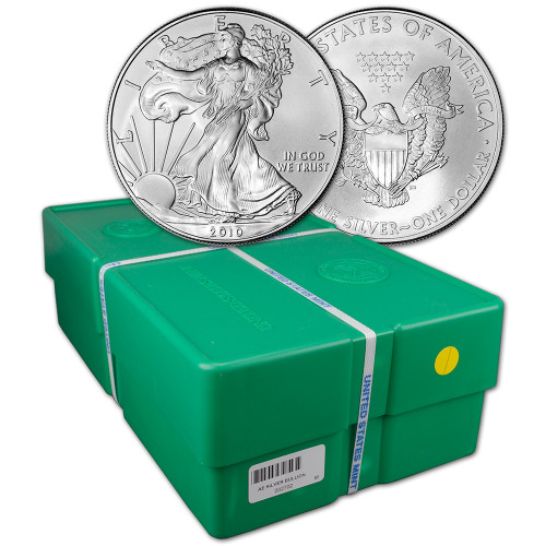 2010 American Silver Eagle 1 oz $1 - BU - Sealed 500 Coin Monster Box [10-ASE-BU(500)]