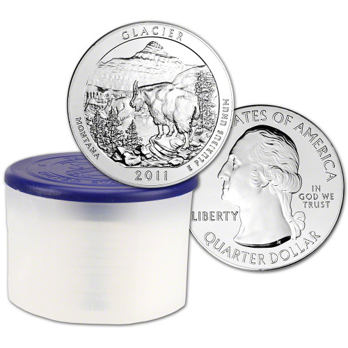 2011 ATB Glacier Silver (5 oz) 25C - BU - 10 Coins in Mint Issued Tube [11-ATB-GLA-BU(10)]