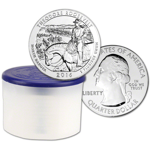 2016 ATB Theodore Roosevelt Silver 5 oz 25C - BU - 10 Coins in Mint-Issued Tube [16-ATB-ROO-BU(10)]