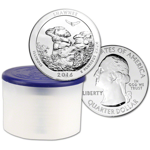 2016 ATB Shawnee Silver (5 oz) 25C - BU - 10 Coins in Mint-Issued Tube [16-ATB-SHA-BU(10)]