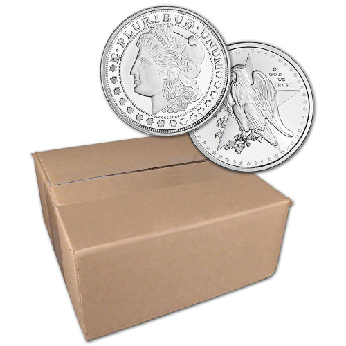 1 oz Silver Round - Random Brand - Secondary Market 999 Fine Box of 500 [SILVER-Rnd-1oz-RANDOM(500)]