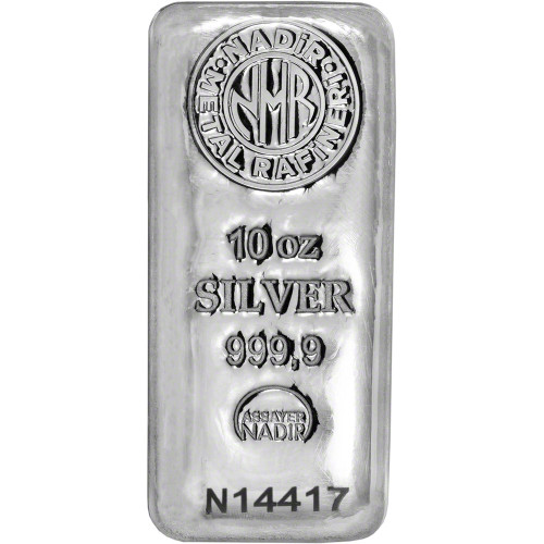 10 oz. Nadir Metal Rafineri Refinery Silver Bar - 999.9 Fine [SILVER-Bar-10oz-NMR]