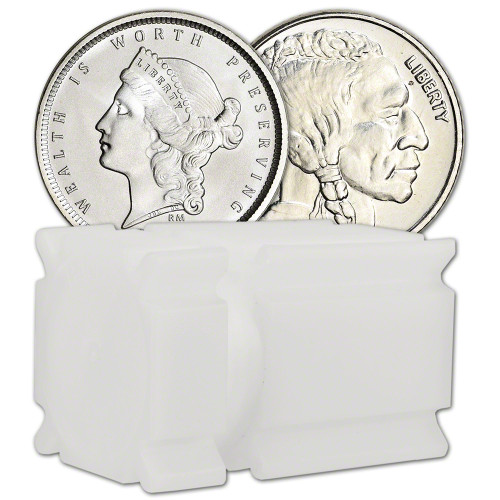 1/2 oz Silver Round - Random Brand Secondary Market .999 Fine Tube of 20 [SILVER-Rnd-0.5oz-RANDOM(20)]